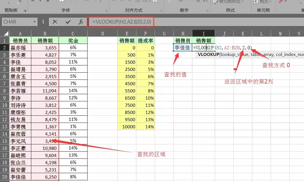 VLOOKUP函數(shù)的使用方法詳解